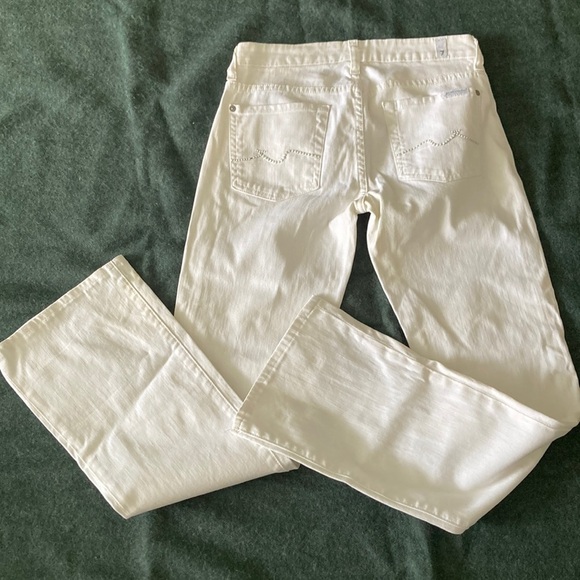 7 For All Mankind White Flare & Wide Leg Jeans - Picture 2 of 3